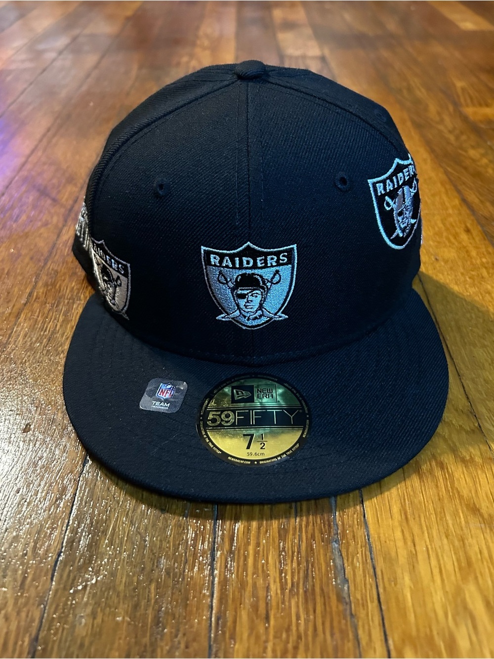 Just Don Las Vegas Raiders NFL Fitted Hat Size 7 1/2